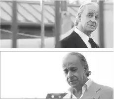 Description de l'image par IA : Deux portraits en noir et blanc d'un homme âgé, l'un de loin avec une grille floue, l'autre de près avec des toits flous en arrière-plan.