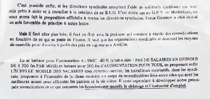 Description de l'image par IA : Document ancien avec texte en français, probablement un tract ou une lettre officielle.