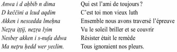 Description de l'image par IA : Tableau de texte en deux colonnes avec du texte en arabe et en français.