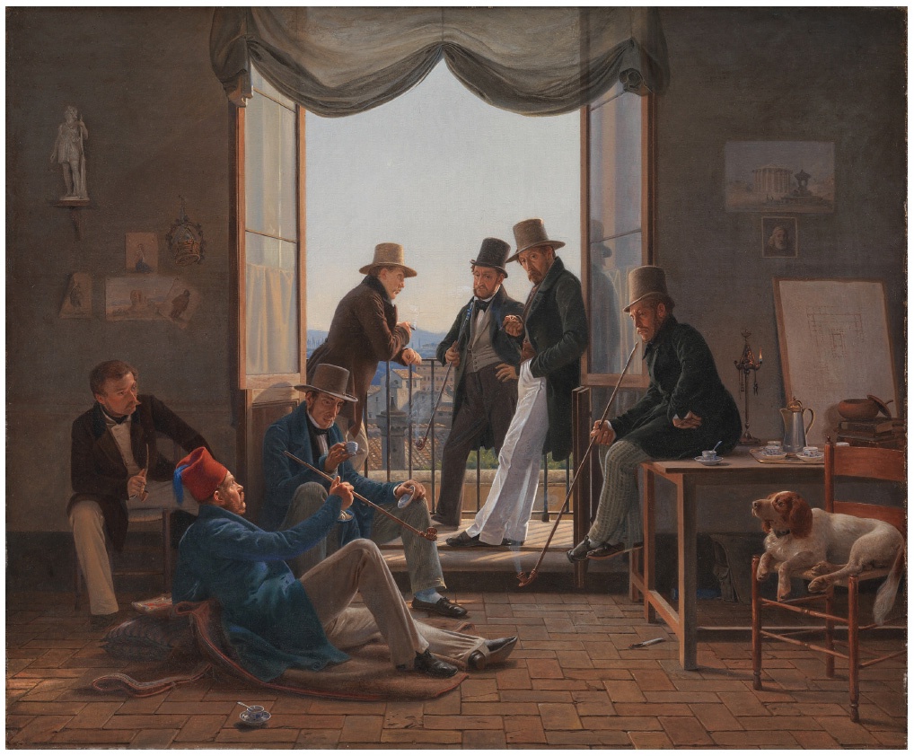 Description de l'image par IA : Hommes en discussion, fenêtres ouvertes, intérieurs.