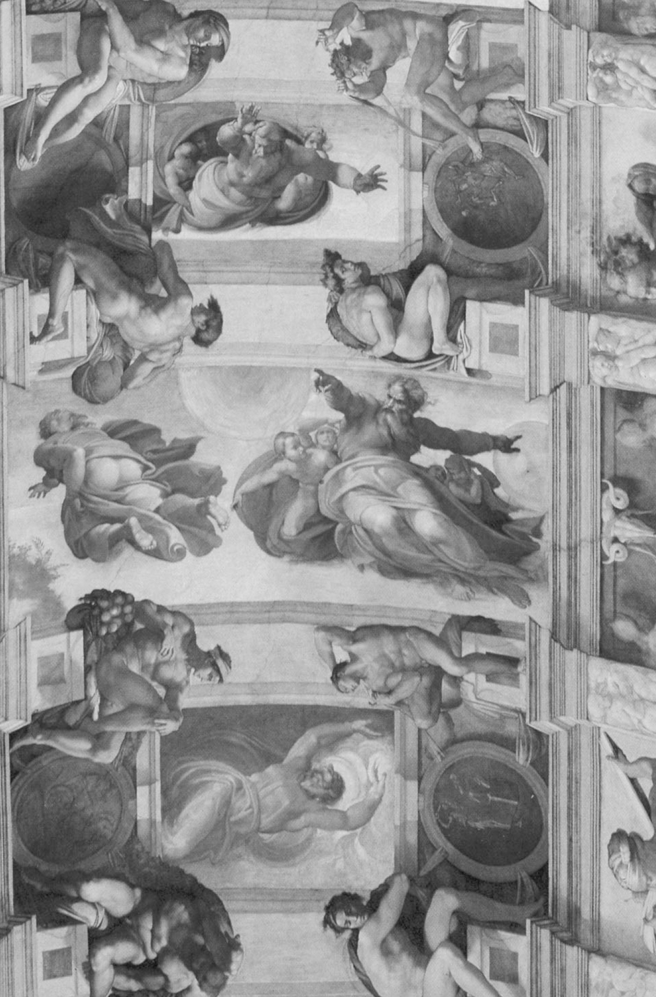 Description de l'image par IA : Fresque avec plusieurs figures humaines, certaines avec des draperies, dans des poses dynamiques.