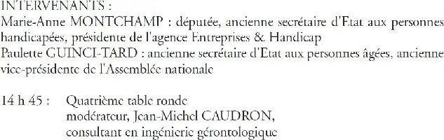 Description de l'image par IA : Liste de noms et titres professionnels en français.