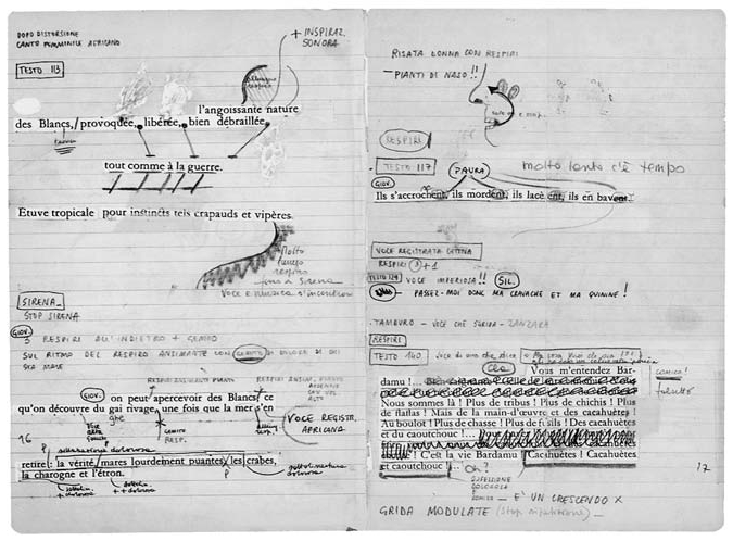 Description de l'image par IA : Manuscrit avec des annotations et des dessins, incluant du texte et des schémas.