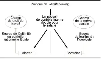Description de l'image par IA : Diagram montrant deux types de contrôle interne pour le salariat.