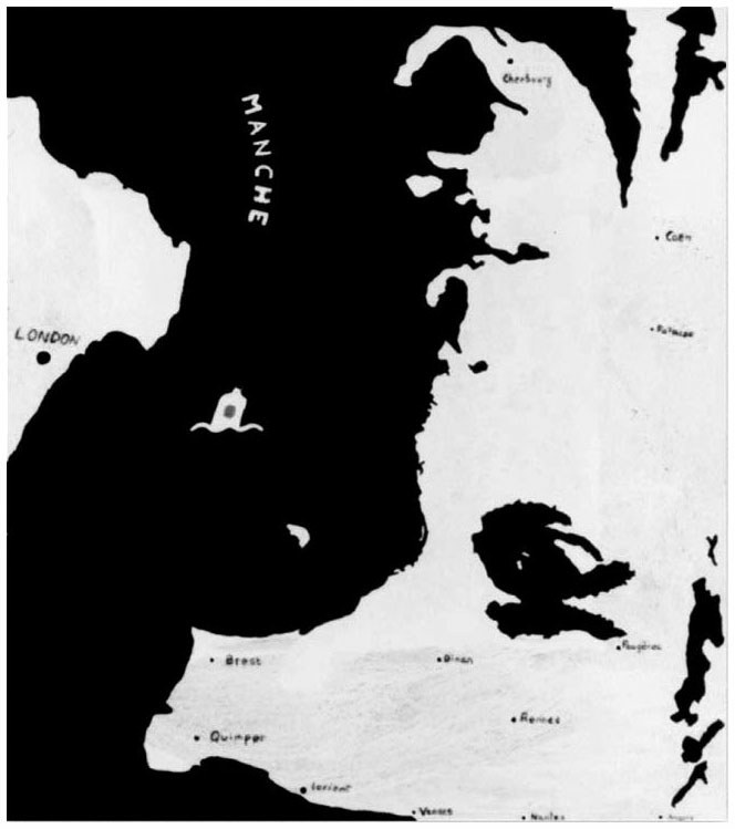 Description de l'image par IA : Carte en noir et blanc montrant des villes européennes.