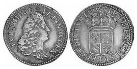 Description de l'image par IA : Deux pièces de monnaie anciennes, une avec un profil et l'autre avec un emblème couronné.