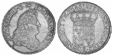 Description de l'image par IA : Deux faces de pièces anciennes, l'une avec un profil de reine et des lettres, l'autre avec un bouclier et des lettres.