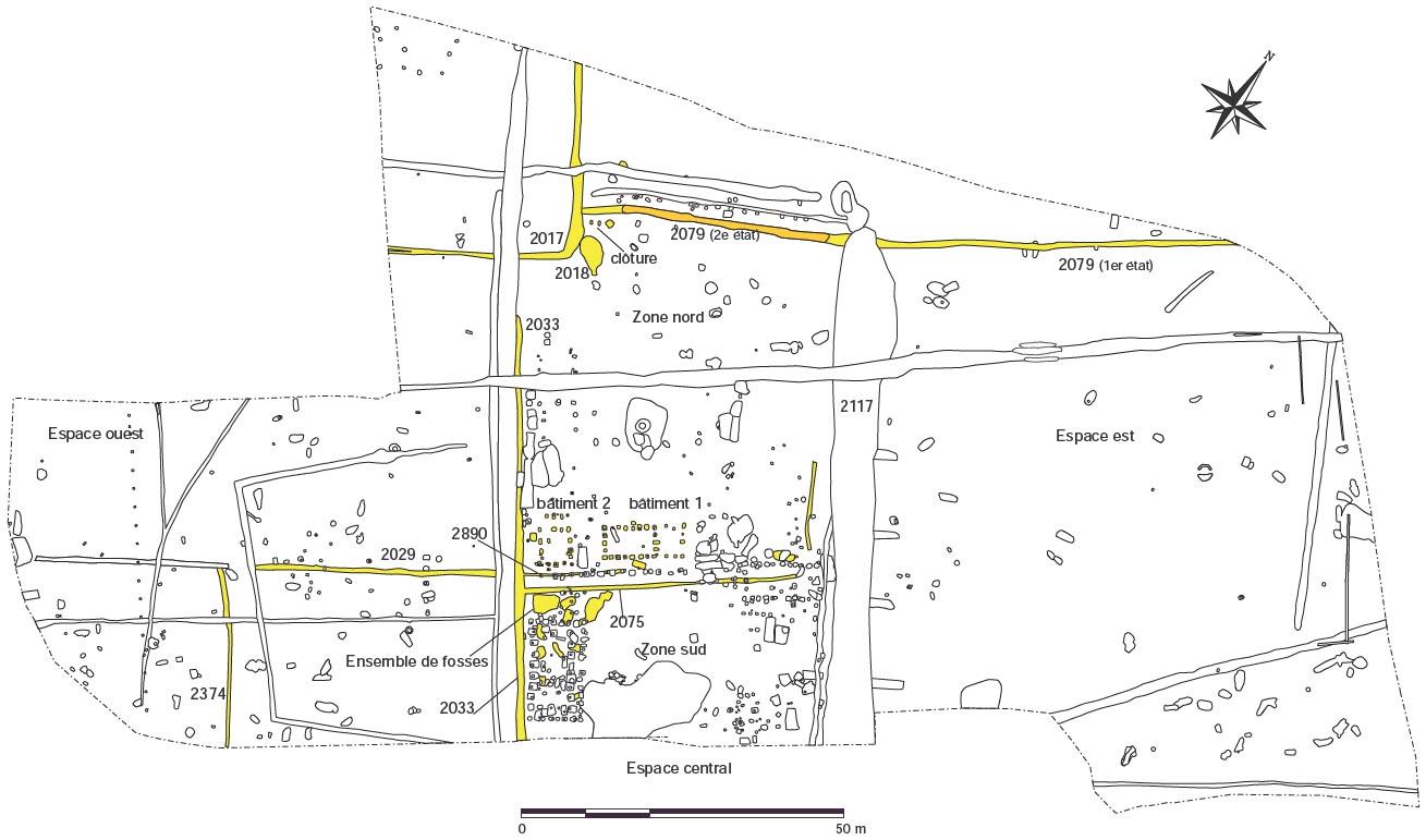 Description de l'image par IA : Carte détaillée du Brillon, Parc d’activités de Sars-et-Rosières avec des zones numérotées et des annotations.