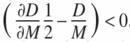 Description de l'image par IA : parenthèse gauche début fraction dérivée partielle D majuscule sur dérivée partielle M majuscule fin fraction un-demi moins début fraction D majuscule sur M majuscule fin fraction parenthèse droite inférieur à 0 point