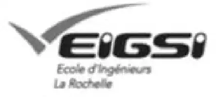 Description de l'image par IA : Logo de l'éditeur Veigli avec le slogan "École d'Ingénieurs La Rochelle".