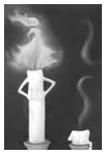 Description de l'image par IA : Fumée s'échappant d'une cheminée, avec des silhouettes en arrière-plan.
