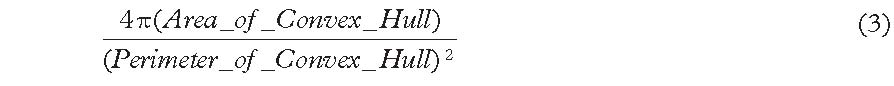 Description de l'image par IA : début fraction 4 pi parenthèse gauche A majuscule r e a indice tiret bas position de base o f indice moins position de base C majuscule o n v e x indice tiret bas position de base H majuscule u l parenthèse droite sur parenthèse gauche P majuscule e r i m e t e r indice tiret bas position de base o f indice moins position de base C majuscule o n v e x indice tiret bas position de base H majuscule u l parenthèse droite au carré fin fraction parenthèse gauche 3 parenthèse droite