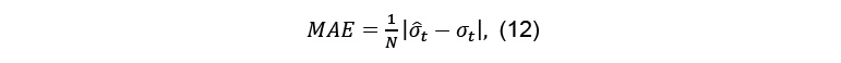 Description de l'image par IA : M majuscule A majuscule E majuscule égale début fraction 1 sur N majuscule fin fraction début valeur absolue suscrire sigma avec circonflexe indice t position de base moins sigma indice t position de base fin valeur absolue virgule parenthèse gauche 1 2 parenthèse droite