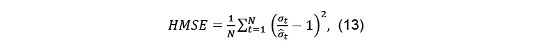 Description de l'image par IA : H majuscule M majuscule S majuscule E majuscule égale début fraction 1 sur N majuscule fin fraction sommation début souscript t égale 1 début suscript N majuscule fin scripts parenthèse gauche début fraction sigma indice t position de base sur suscrire sigma avec circonflexe indice t position de base fin fraction moins 1 parenthèse droite au carré virgule parenthèse gauche 1 3 parenthèse droite