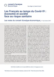 Couverture de Les Français au temps du Covid-19 : économie et société face au risque sanitaire