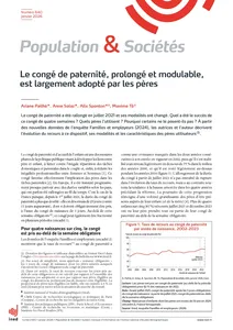 Le  congé de paternité, prolongé et modulable,  est largement adopté par les pères